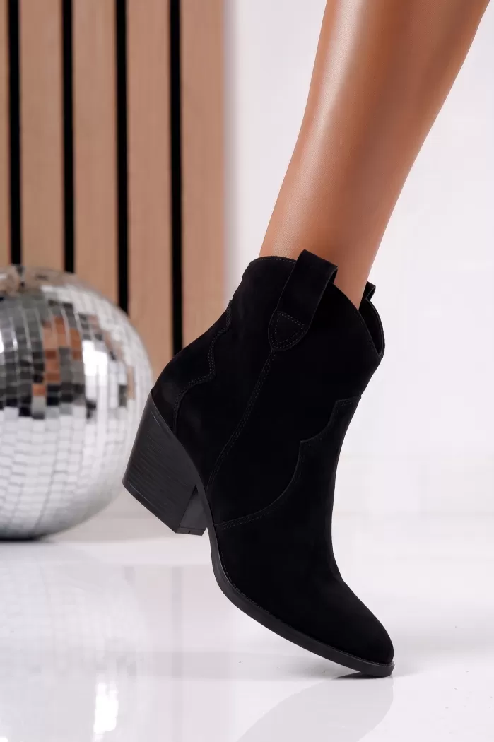 Ciocate dama negre din piele naturala intoarsa Estelle #25568