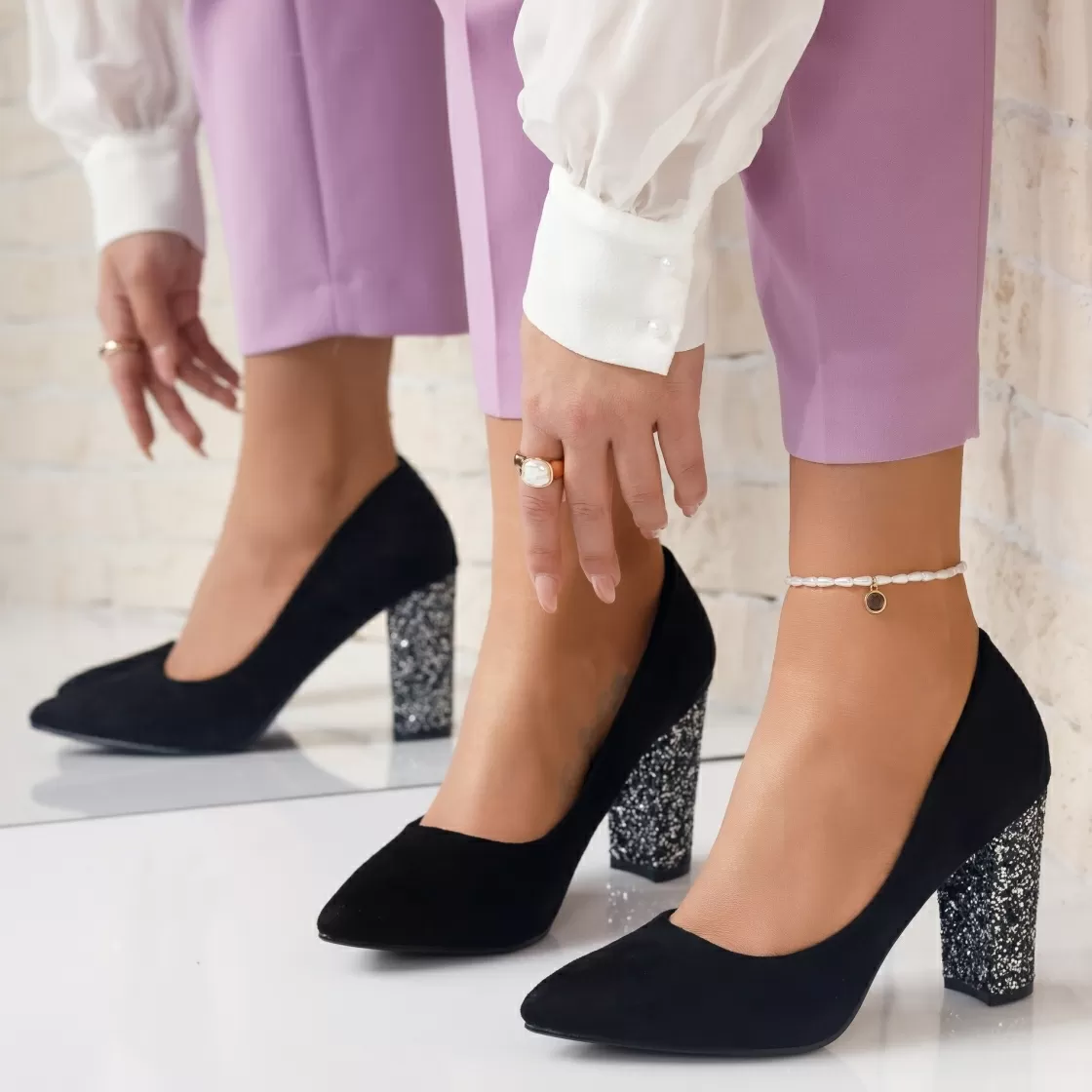 Pantofi Dama cu Toc Katherine Negri #3923M