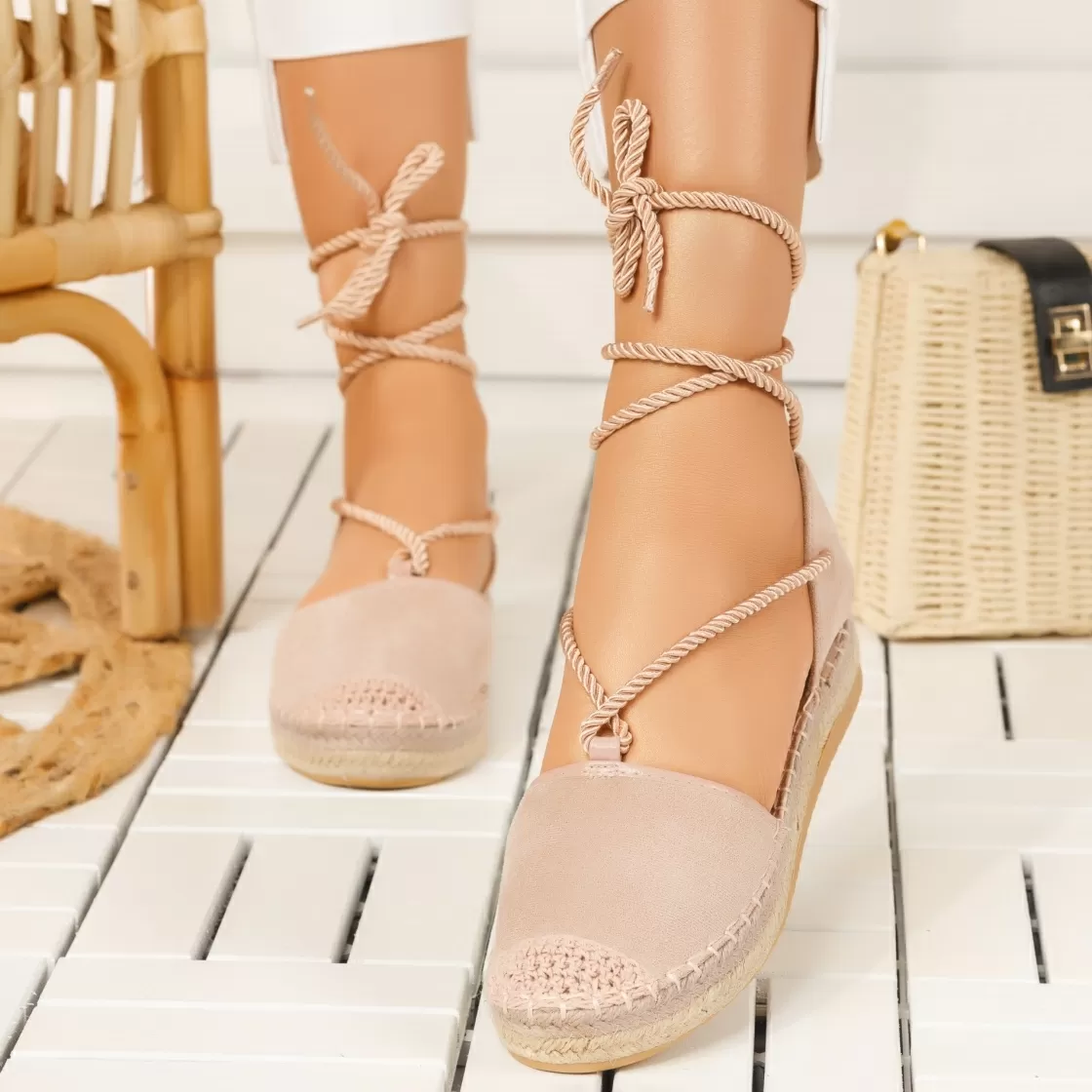 Sandale Dama cu Platforma Filip Nude #4482M