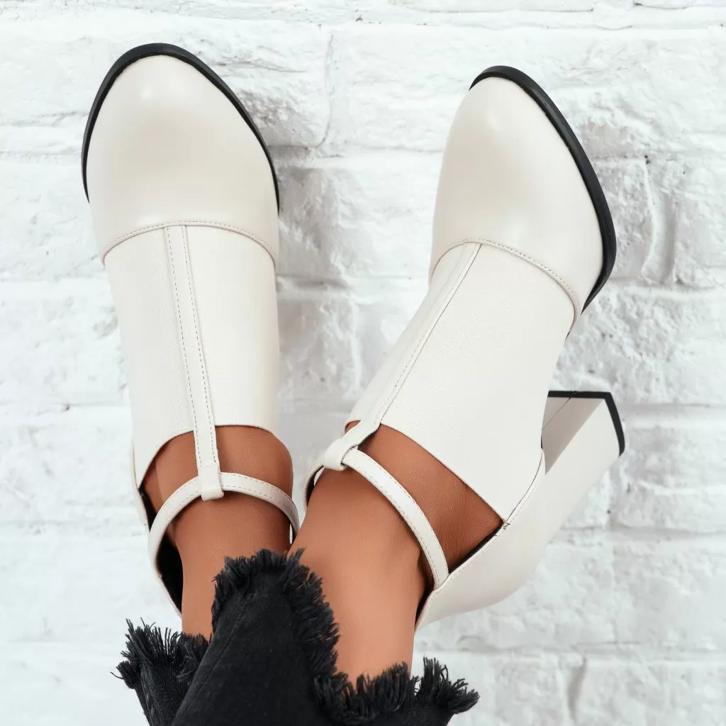 Botine Dama Frida Bej #7659M