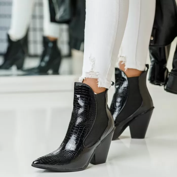 Botine Dama Alida Negre #7771M