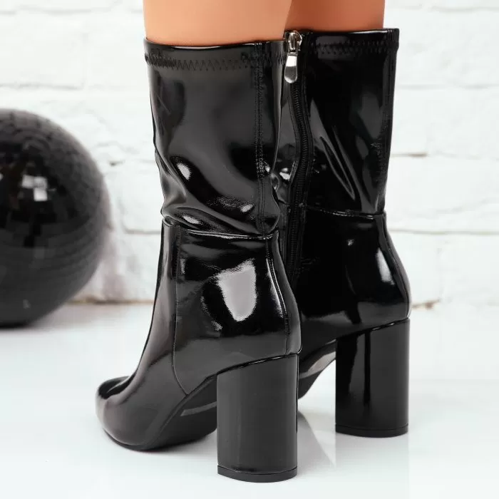 Botine Dama Captusite Hanna2 Negre #7919M