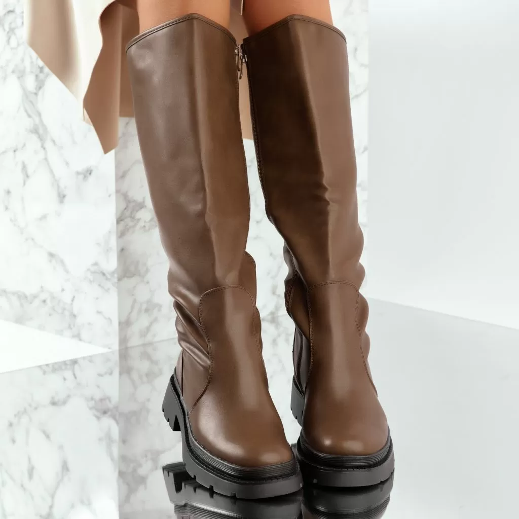 Cizme Scurte Dama Katarina Khaki #17124