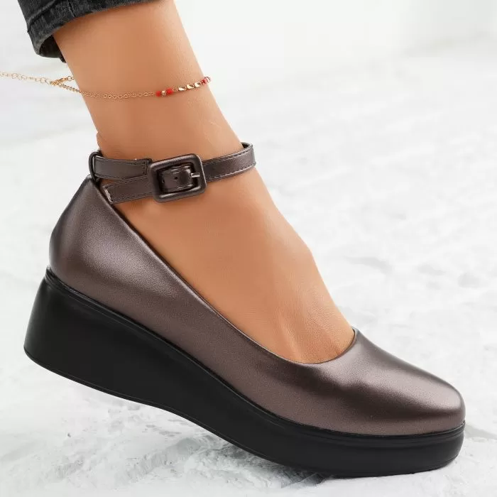 Pantofi Casual Dama Aimee Gri #8957M
