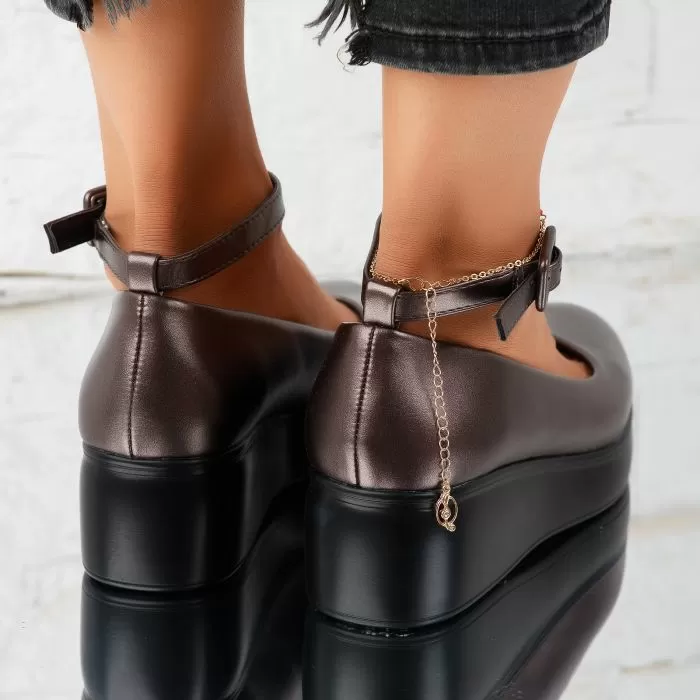 Pantofi Casual Dama Aimee Gri #8957M