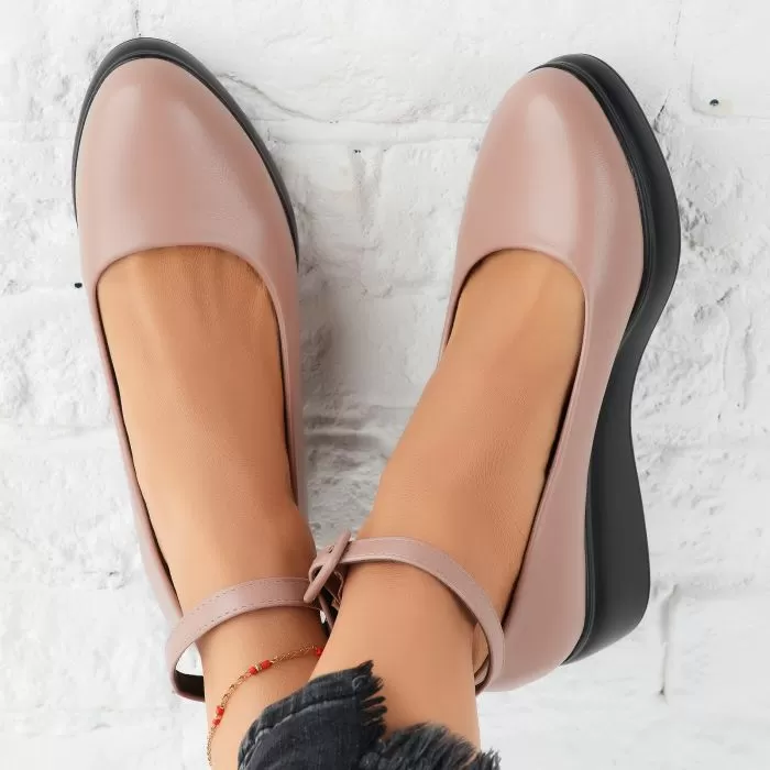 Pantofi Casual Dama Aimee Nude #8958M