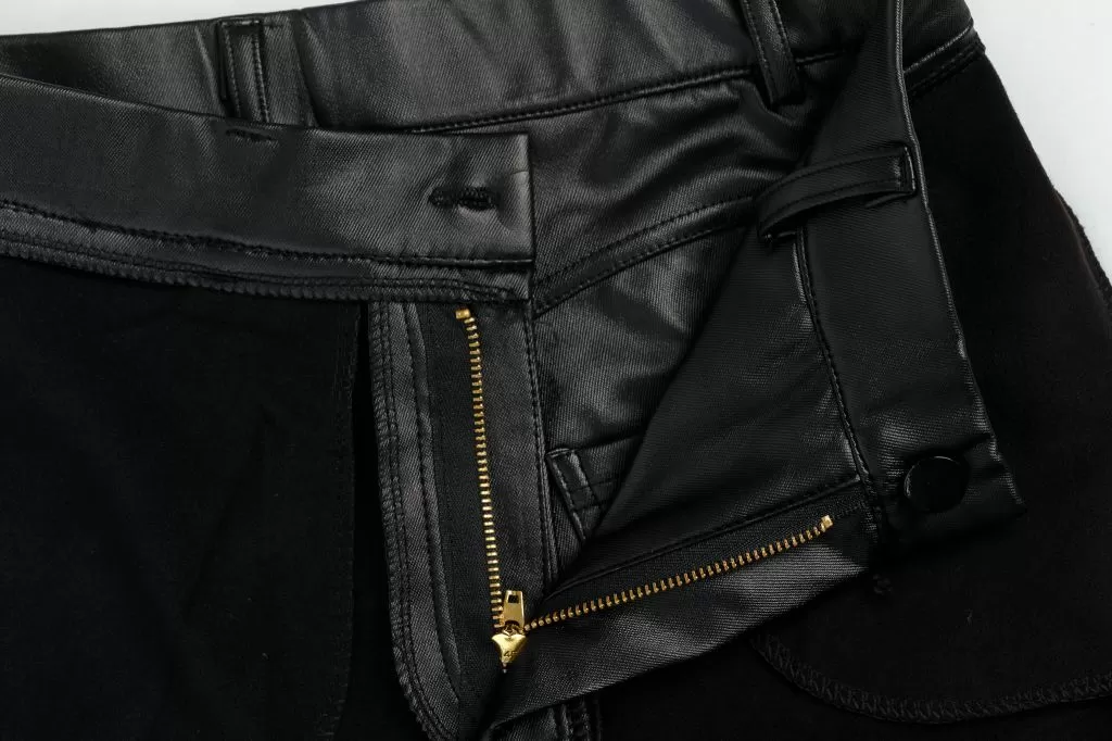 Pantaloni Dama Piele Ecologica Vatuiti Alara Negri #A1