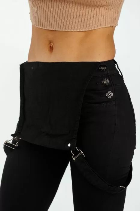 Salopeta Blugi Dama Imran  Neagra #A31