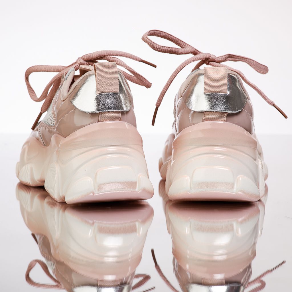 Дамски спортни обувки Естествена кожа Ema Розово #13441