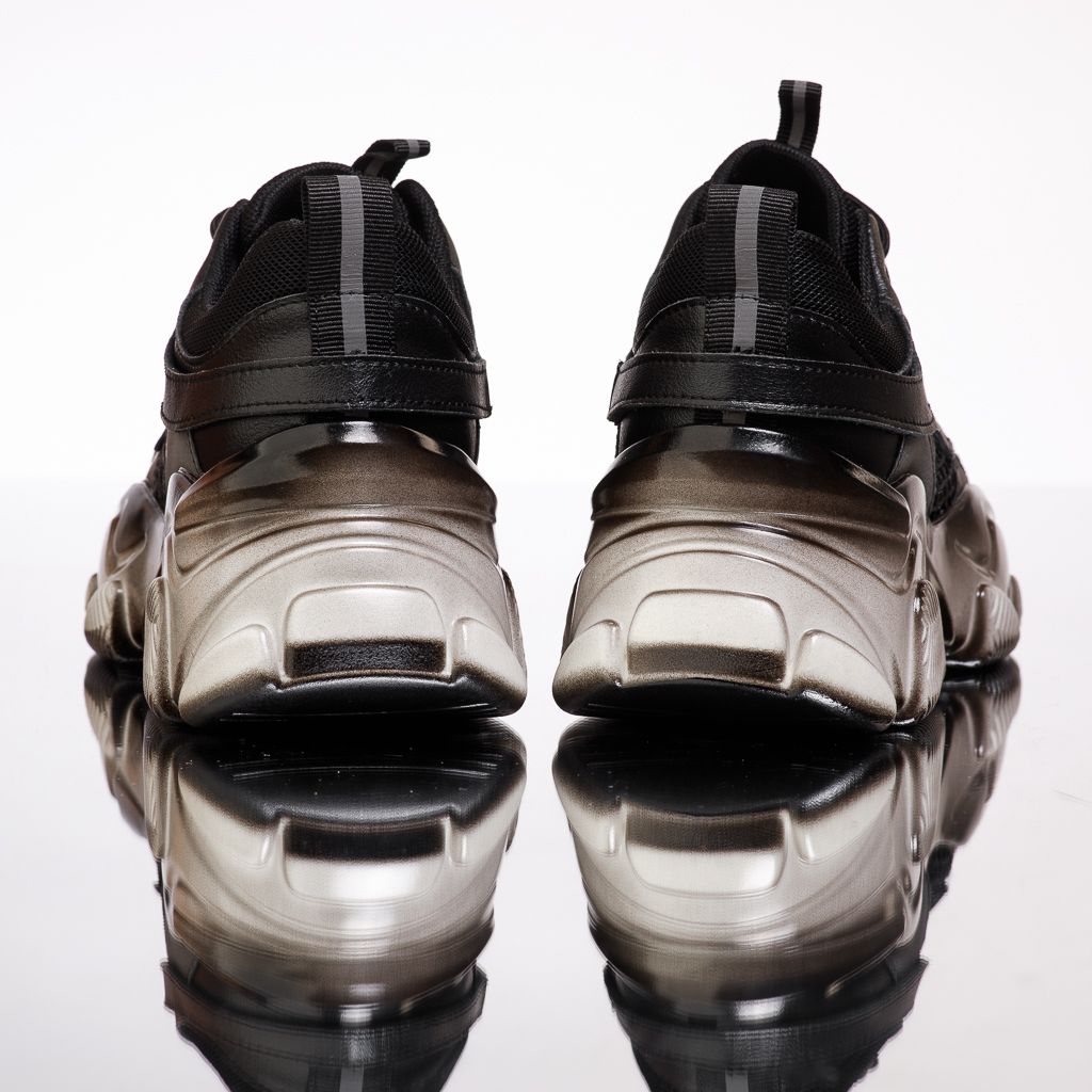 Дамски спортни обувки Естествена кожа Dave черен #13436