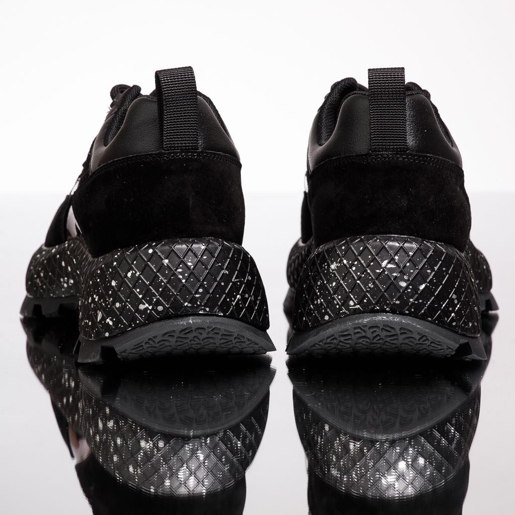 Дамски спортни обувки Естествена кожа Sara черен #13443