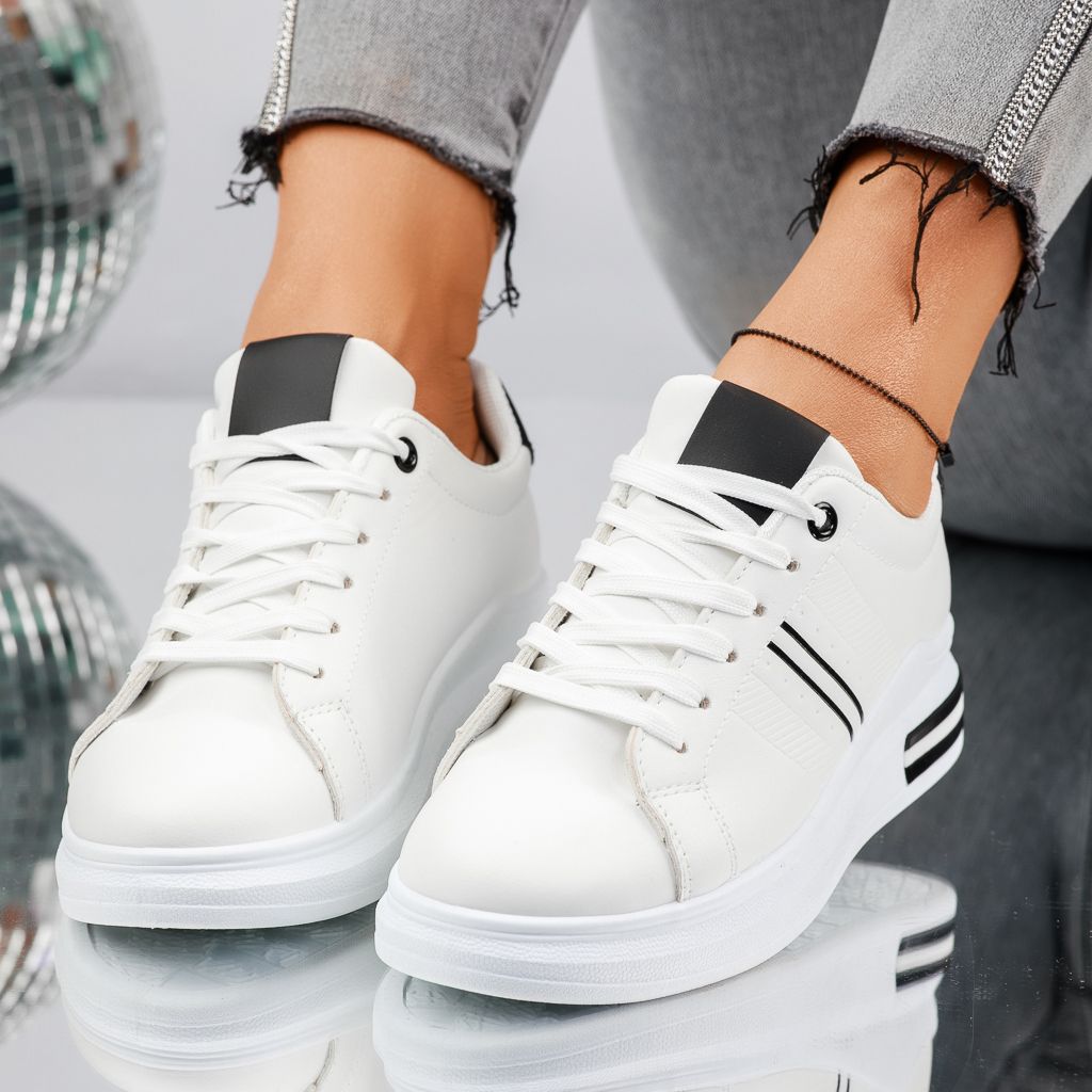 Дамски спортни обувки Ozzy Бяло/черен #13652