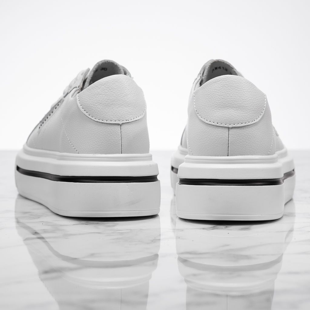 Дамски спортни обувки Изработени от естествена кожа Jade Бяло #13910