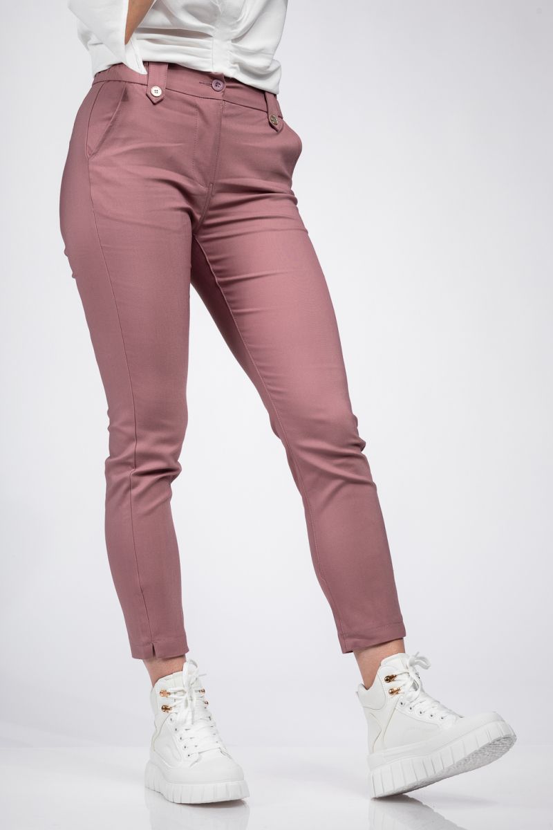 Pantaloni Casual Dama Pamy Roz #A396