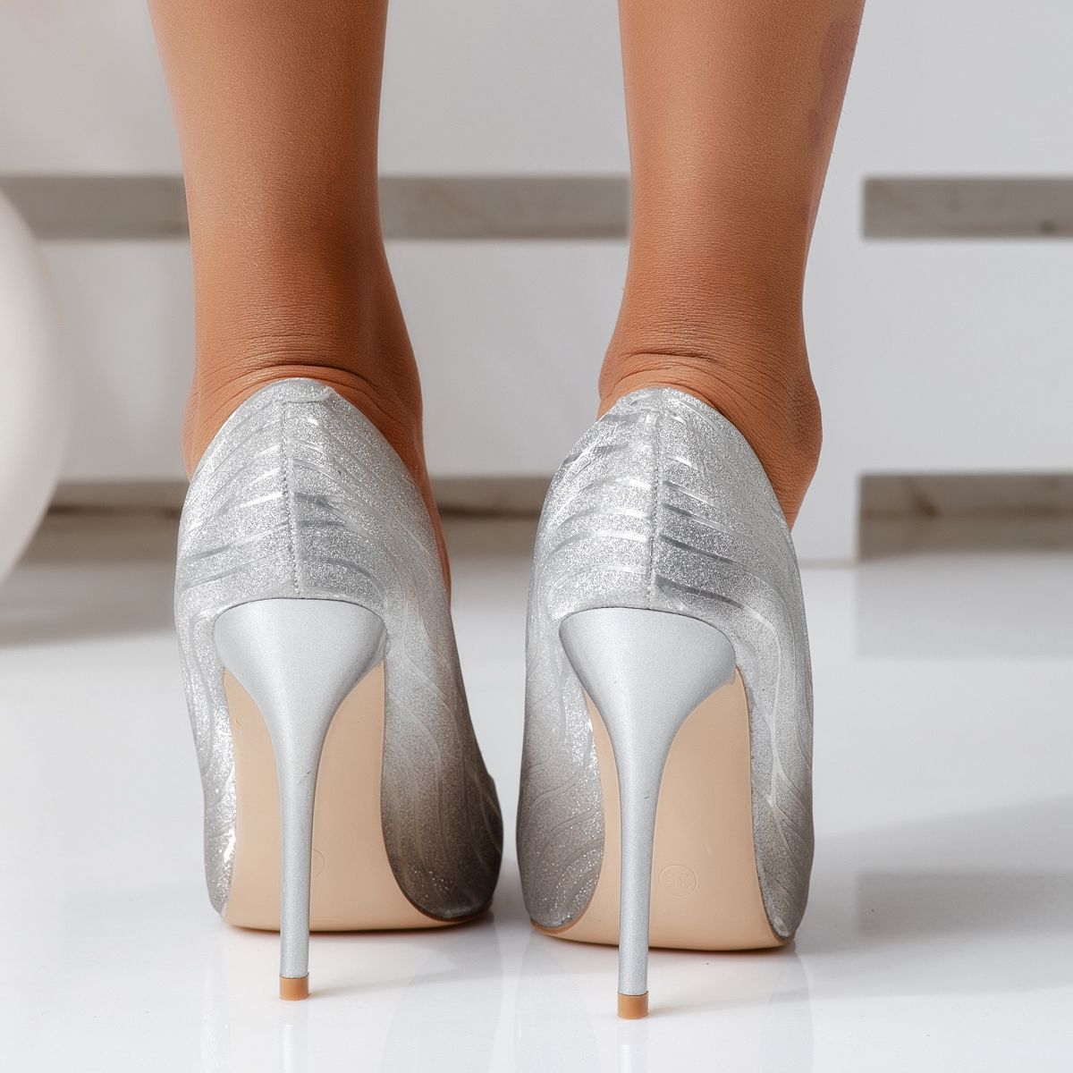 Дамски Обувки с Ток Bella Сиви #16440