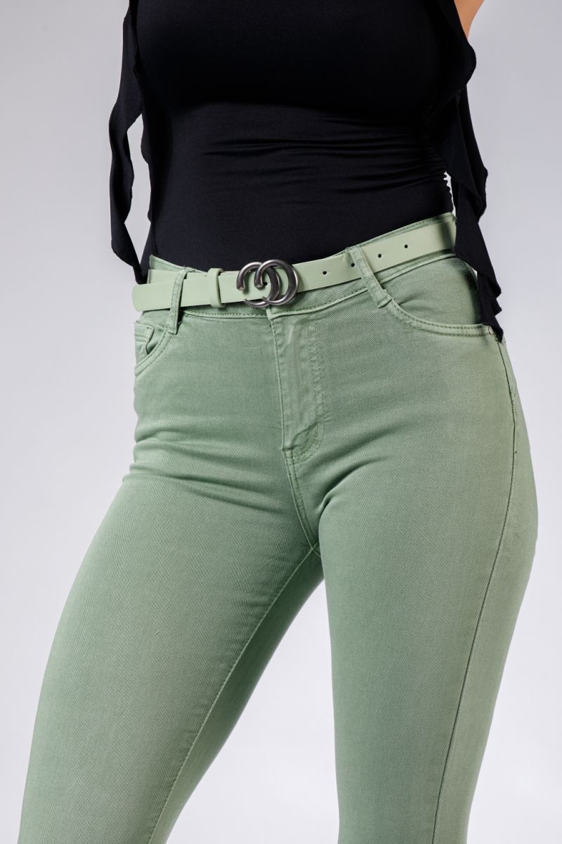 Pantaloni Skinny Dama Foxie Khaki #A498