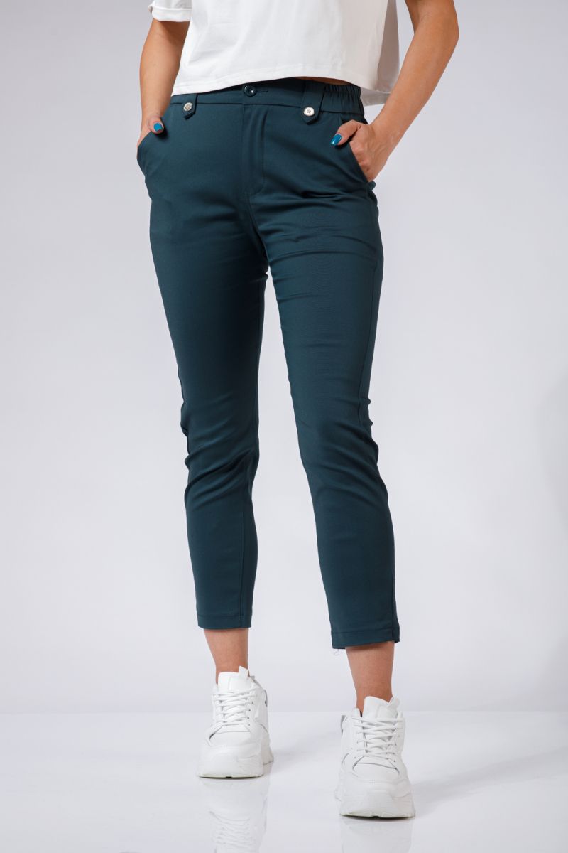 Всекидневен дамски панталон Polly Зелен #A548