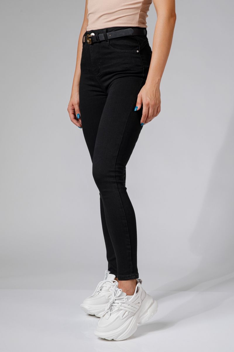 Blugi Skinny cu PushUp Dama Eleanor Negri #A566