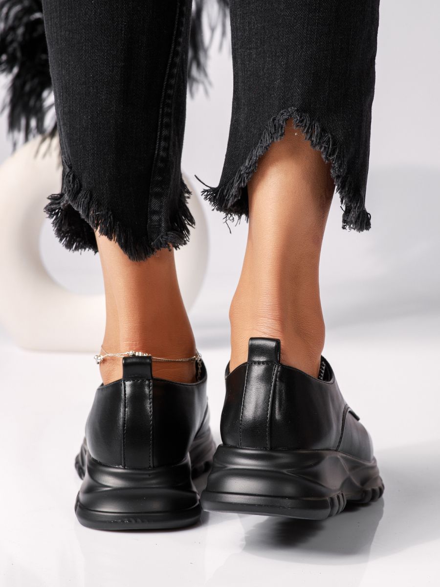 Всекидневни дамски обувки черни от еко кожа Lara #18446