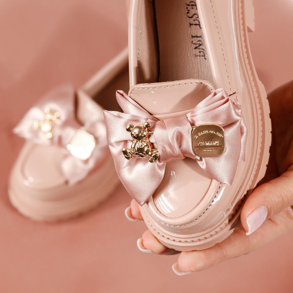 Всекидневни детски обувки розови от еко кожа Anna #19112