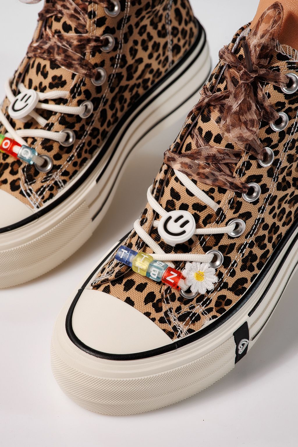Adidasi dama leopard din material textil Mia #21626