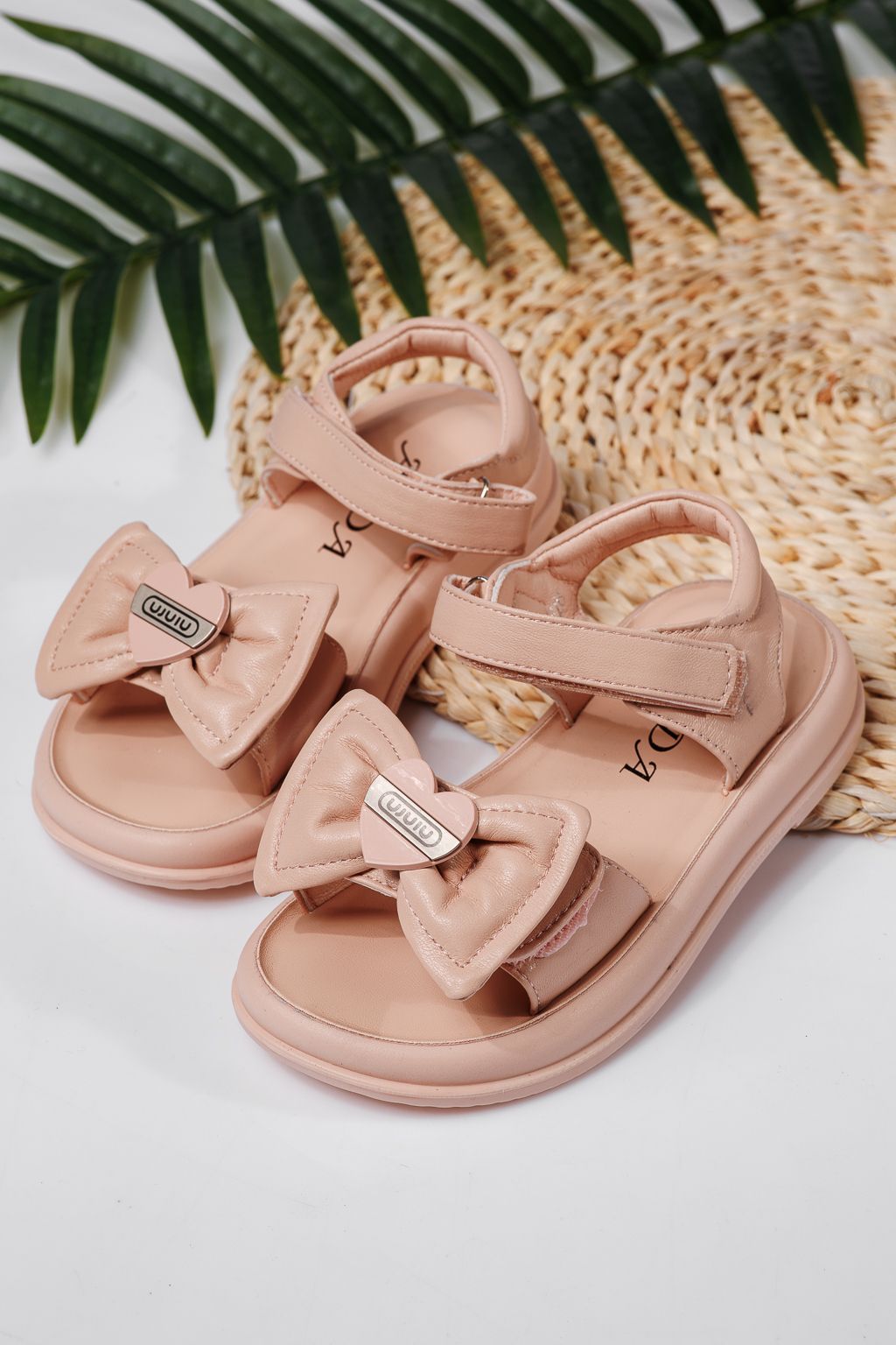 Sandale fete roz din piele ecologica Anemona2 #22211