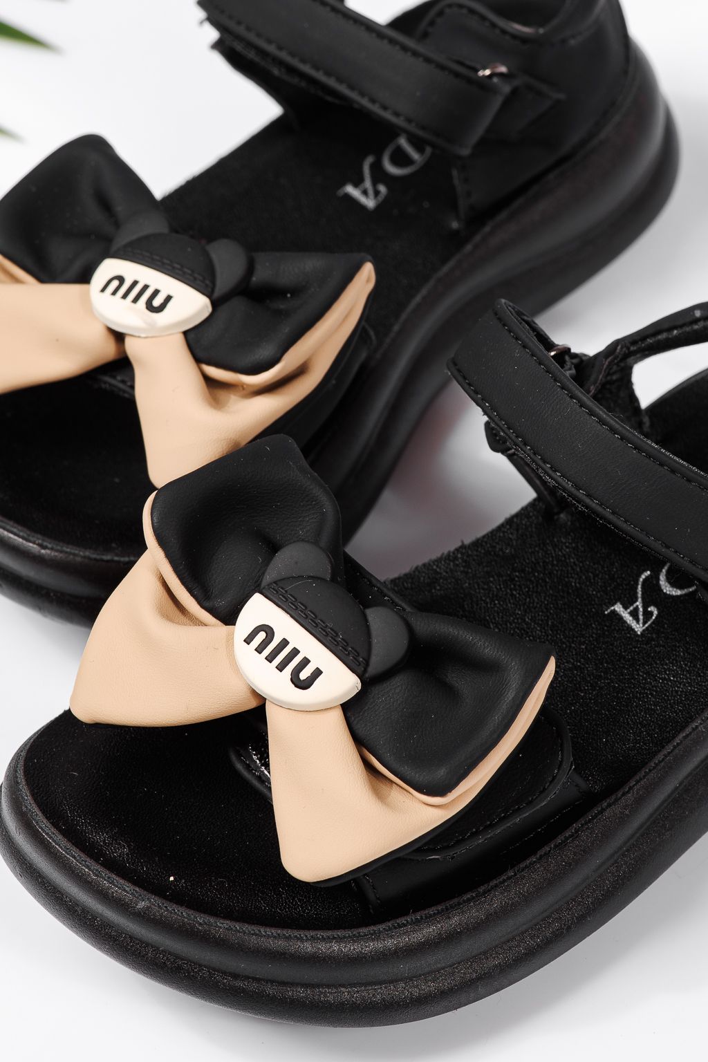 Sandale fete negre din piele ecologica Alina2 #22182