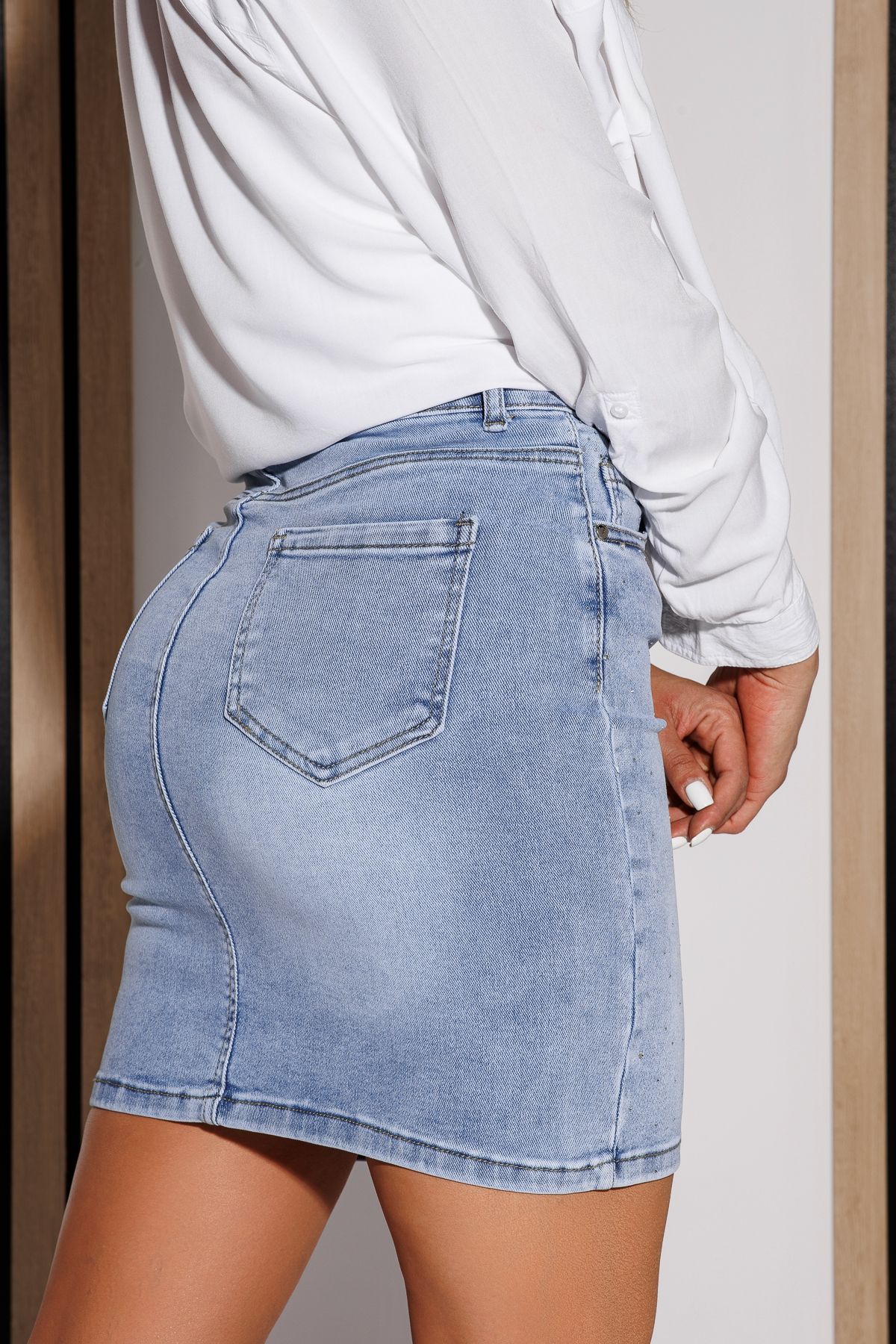 Fusta Scurta Dama Issabella Albastra #A1104