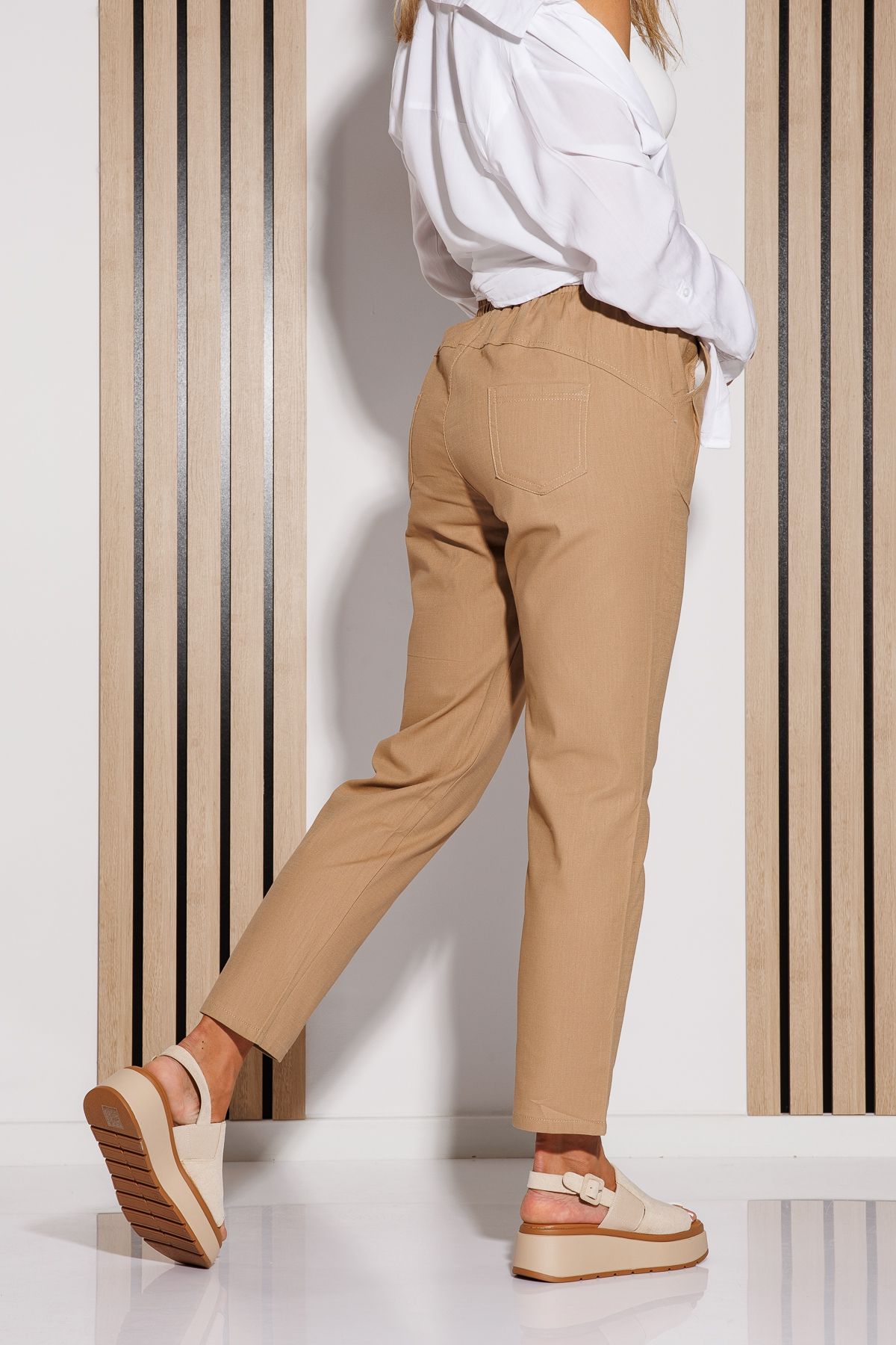 Pantaloni De Vara Dama Julia Khaki #A1082