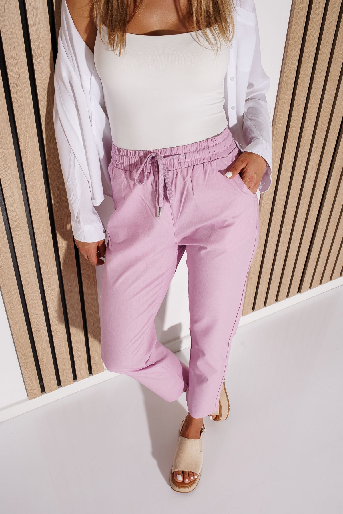 Pantaloni De Vara Dama Julia Lila #A1085