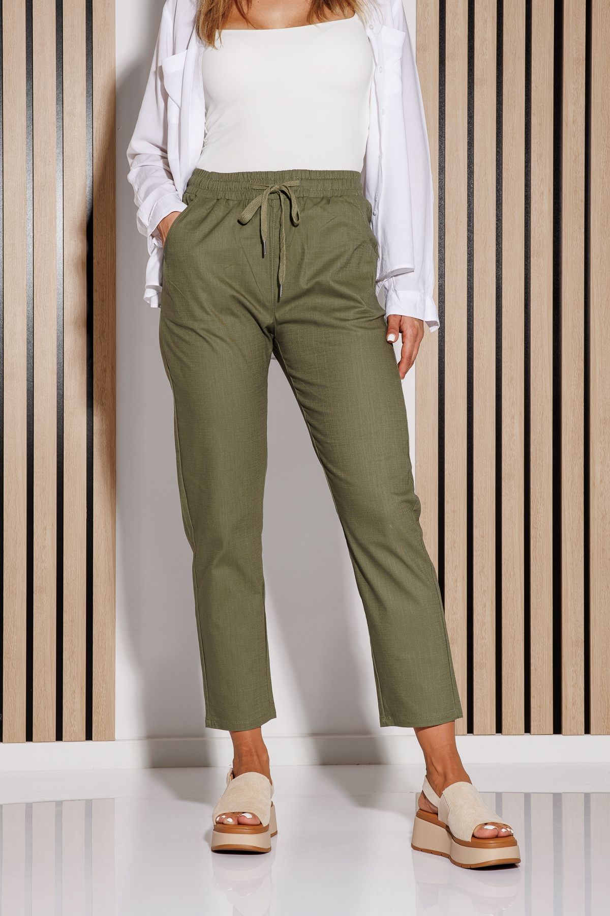Pantaloni De Vara Dama Julia Army #A1093