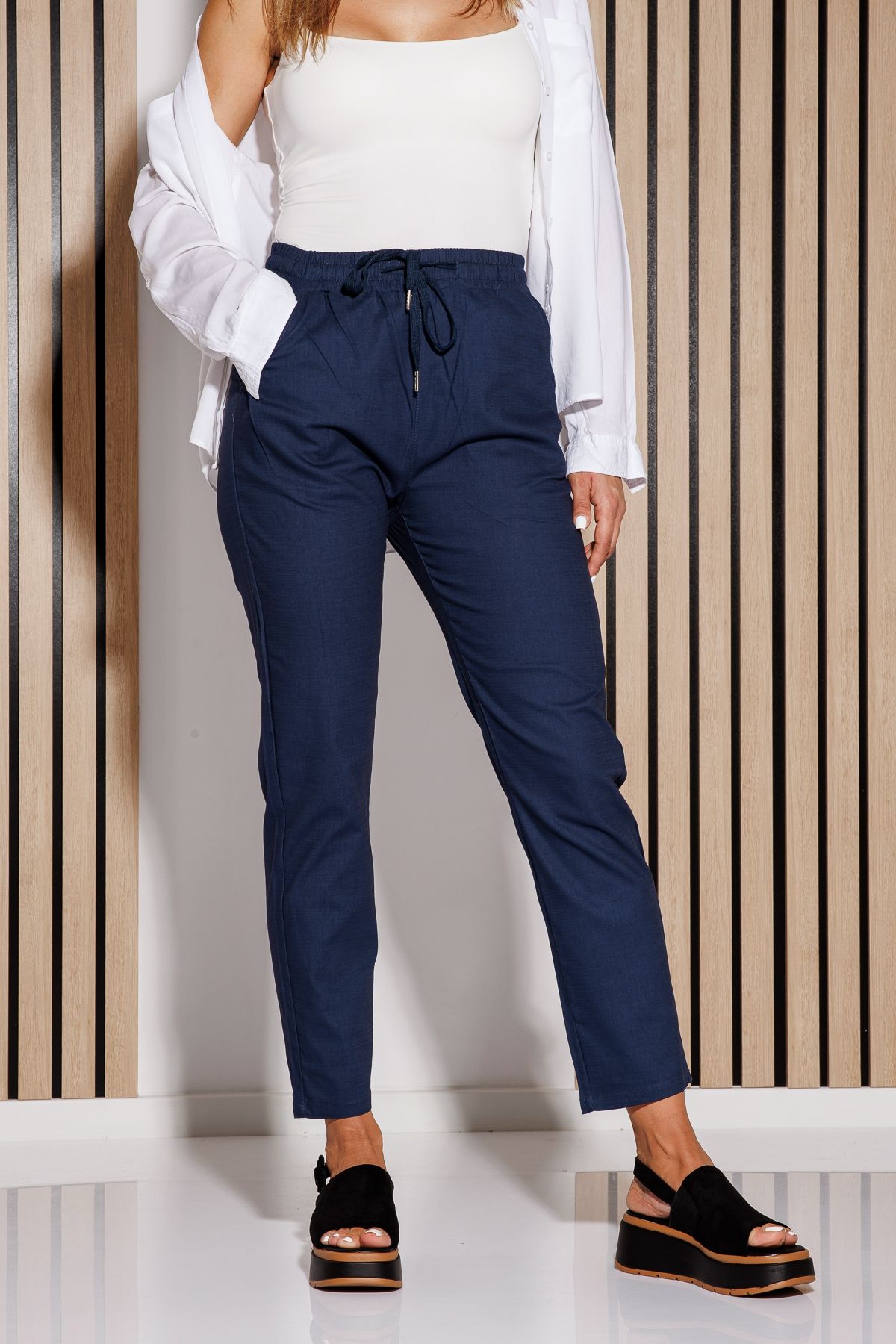 Pantaloni De Vara Dama Julia Bleumarin #A1092