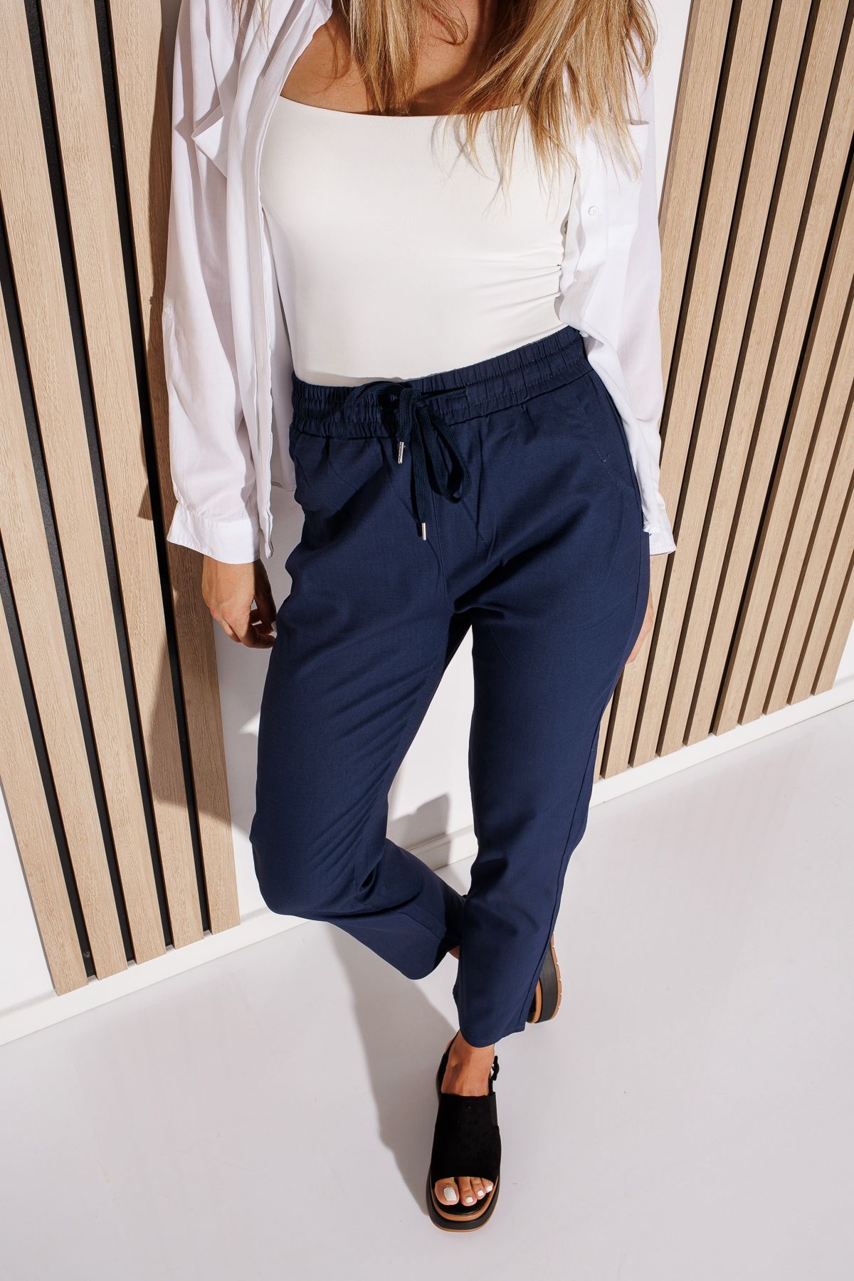 Pantaloni De Vara Dama Julia Bleumarin #A1092