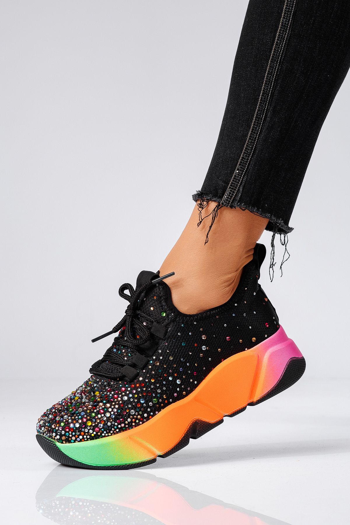 Adidasi dama multicolor din material textil Maria #22330