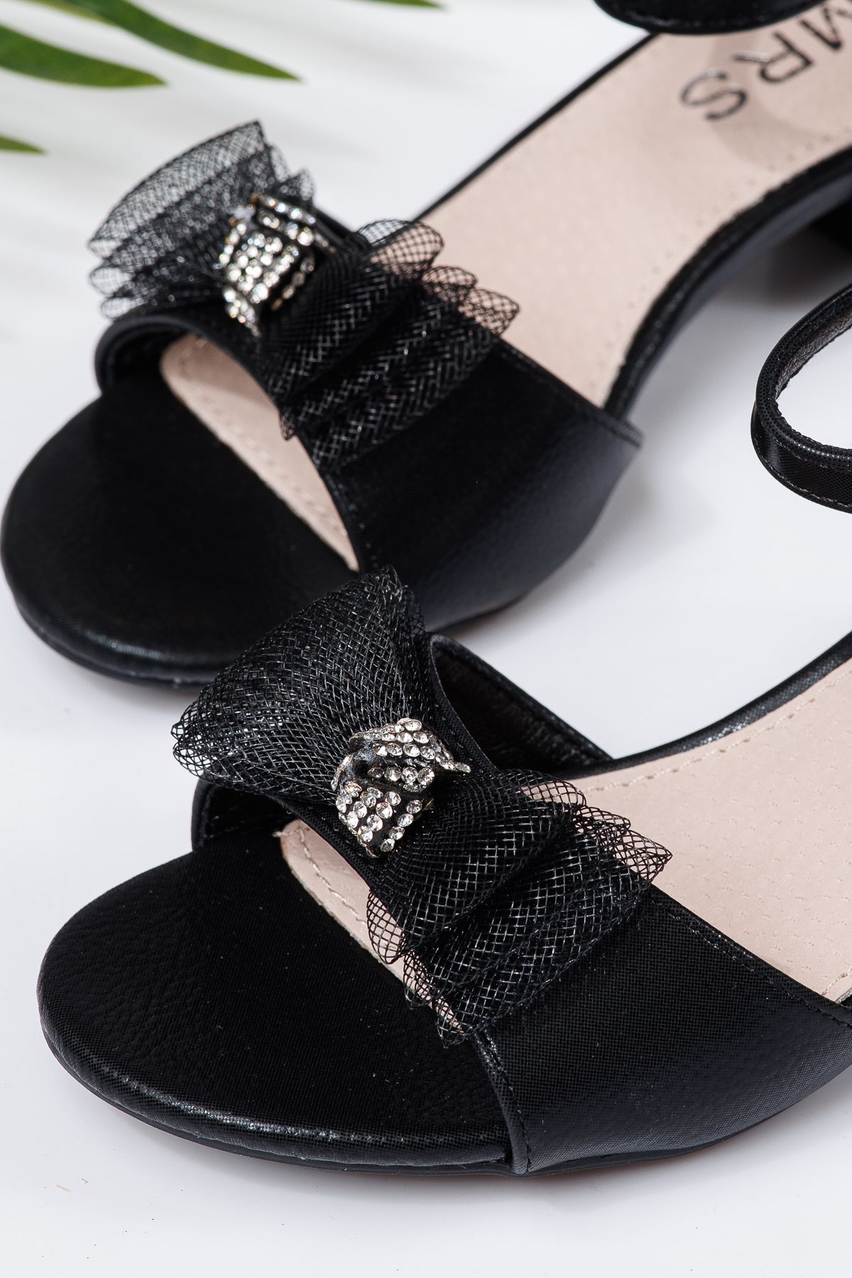 Sandale fete negre din piele ecologica Raluca #21959