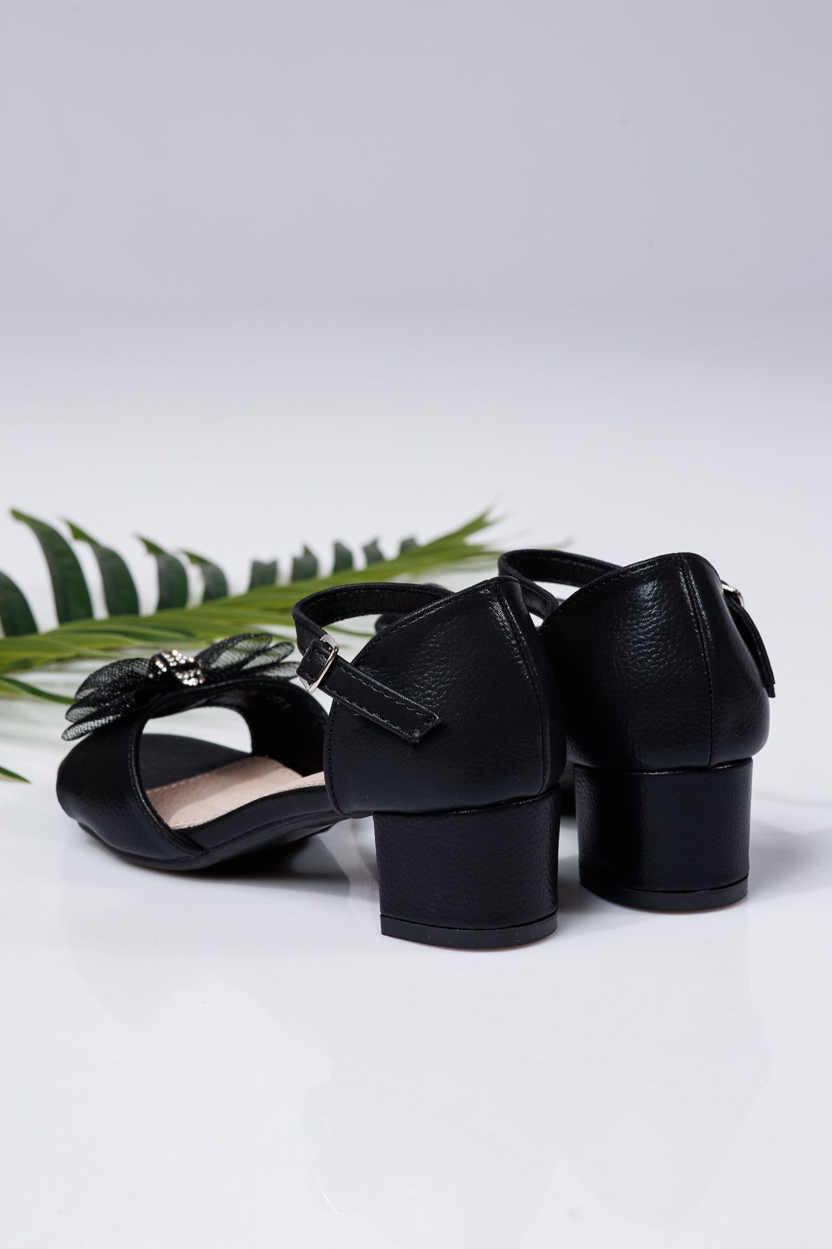 Sandale fete negre din piele ecologica Raluca #21959