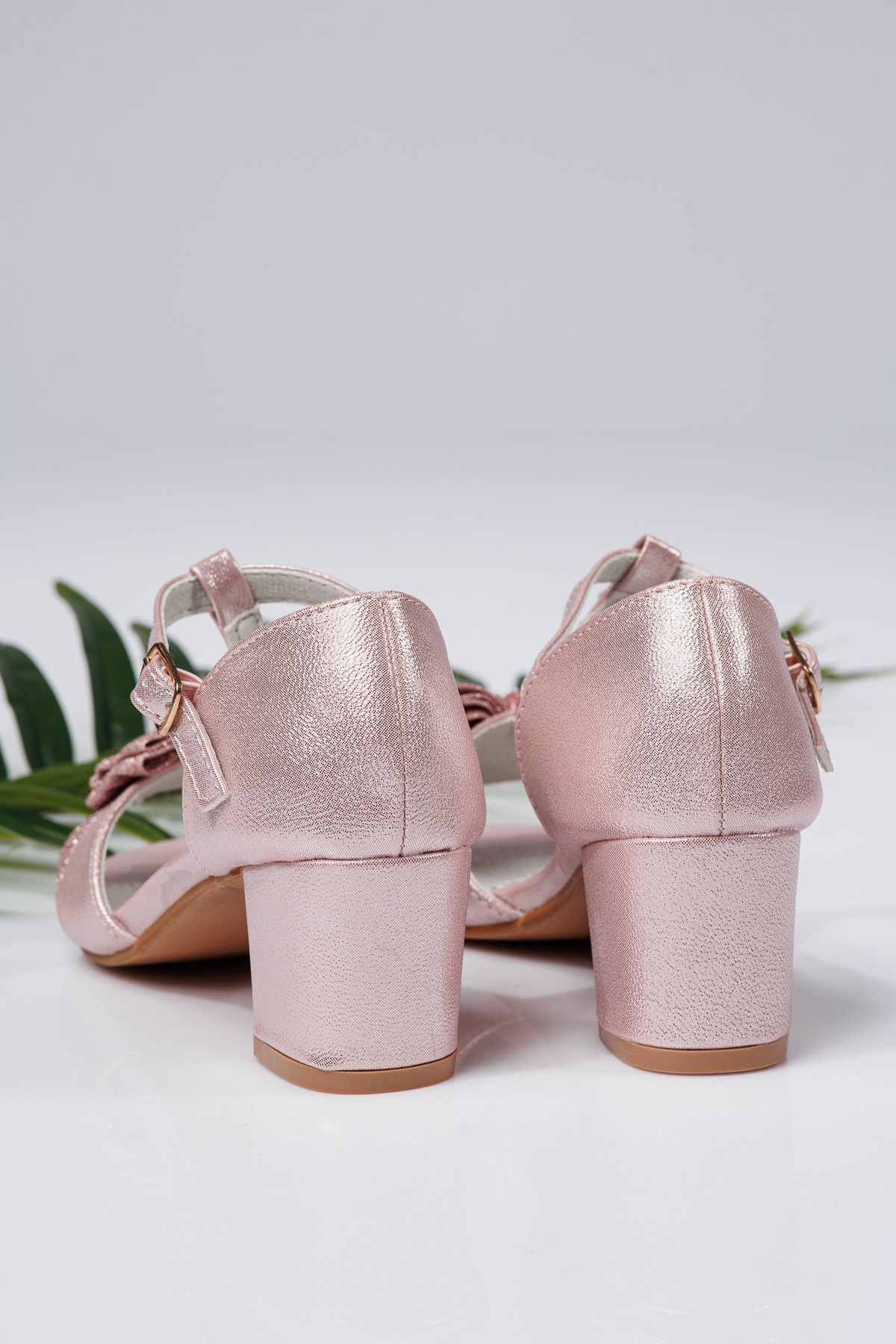 Sandale fete roz din piele ecologica Mona #21947