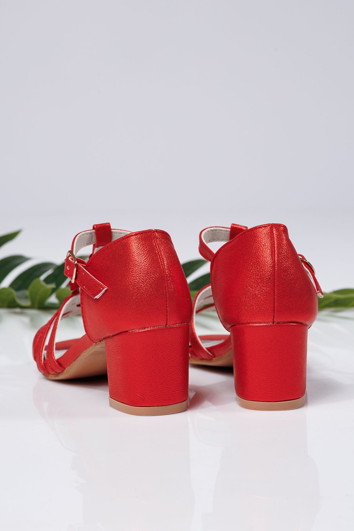 Sandale fete rosii din piele ecologica Alina #21942