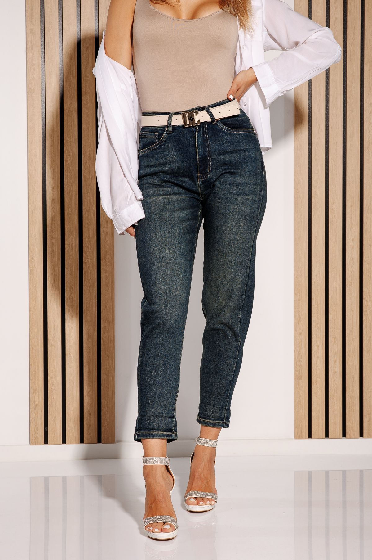 Blugi Baggy Fit Dama Zina Albastri #A1164