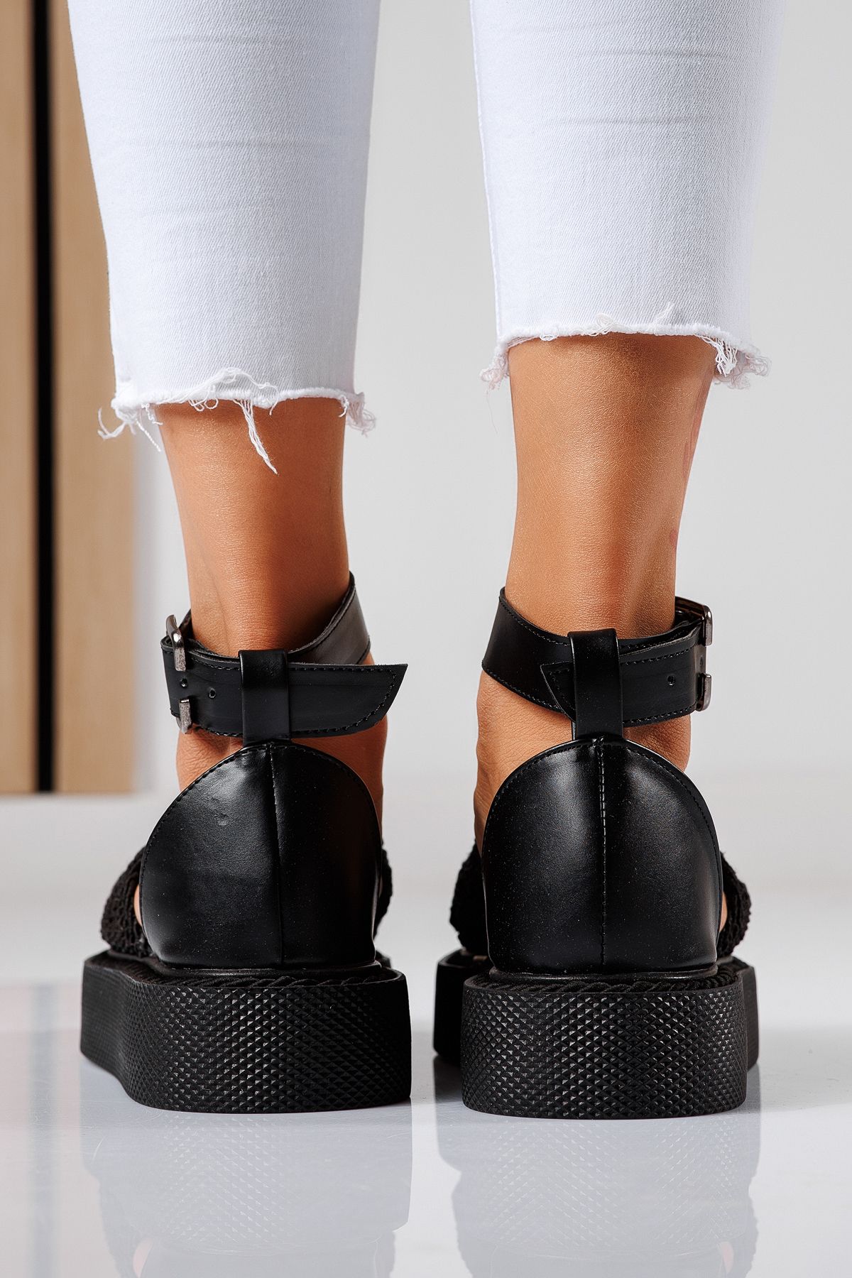 Pantofi casual dama negri din material textil Amira #22425