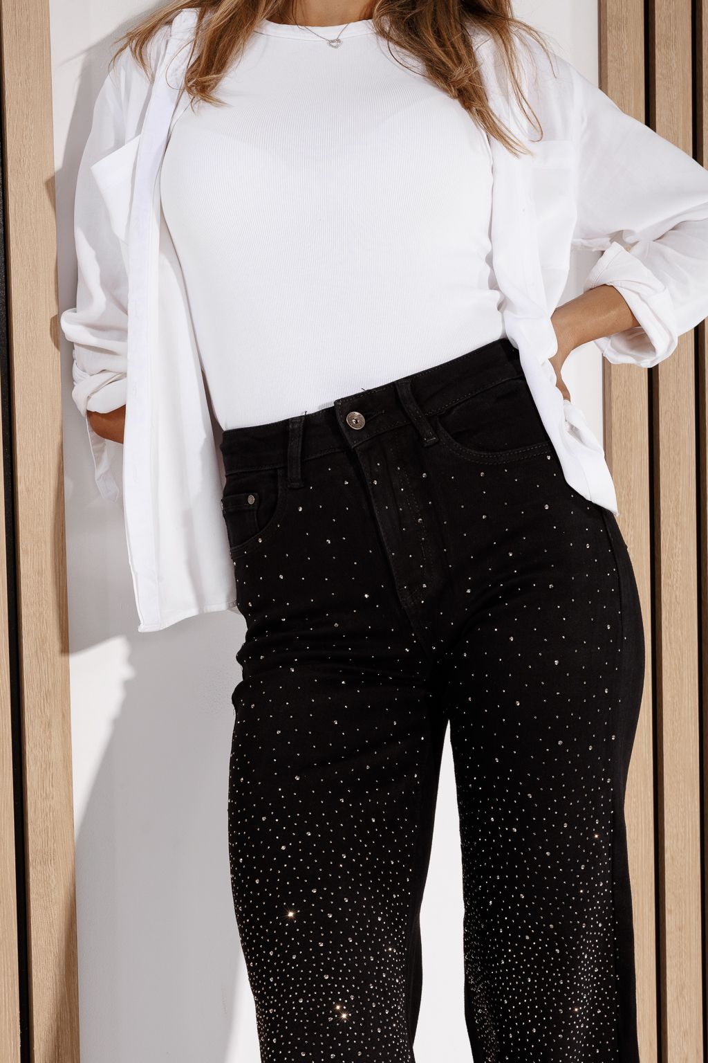 Blugi Evazati Dama Athena Negri #A1177
