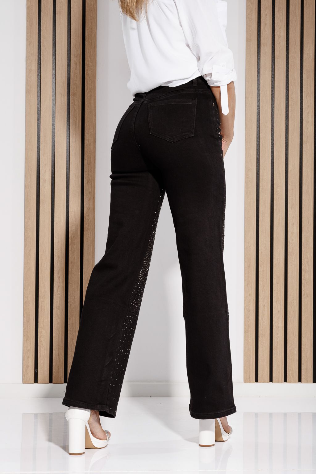 Blugi Evazati Dama Athena Negri #A1177
