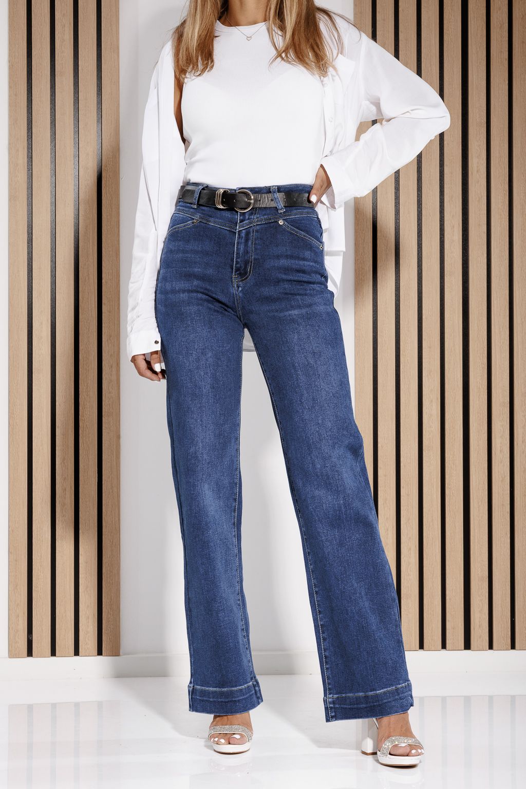Blugi Evazati Dama Calista Albastri #A1187