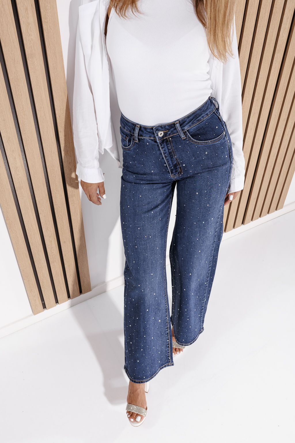 Blugi Evazati Dama Nina Albastri #A1170