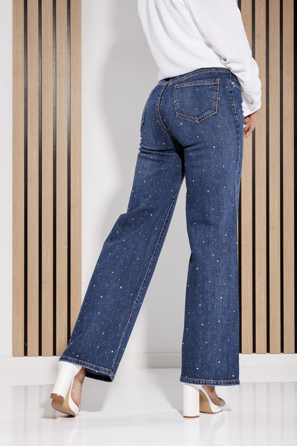 Blugi Evazati Dama Nina Albastri #A1170