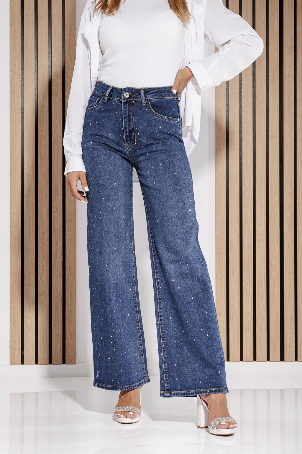 Blugi Evazati Dama Nina Albastri #A1170
