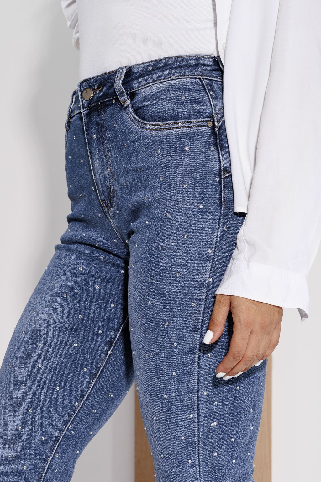 Blugi Skinny cu PushUp Dama Selene Albastri #A1179