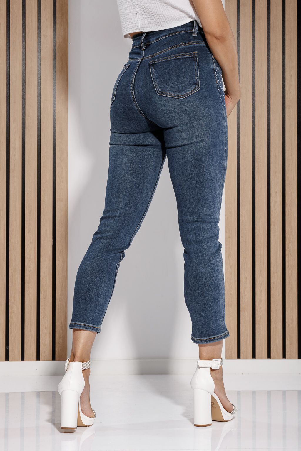 Blugi Skinny Dama Luna Albastri #A1173