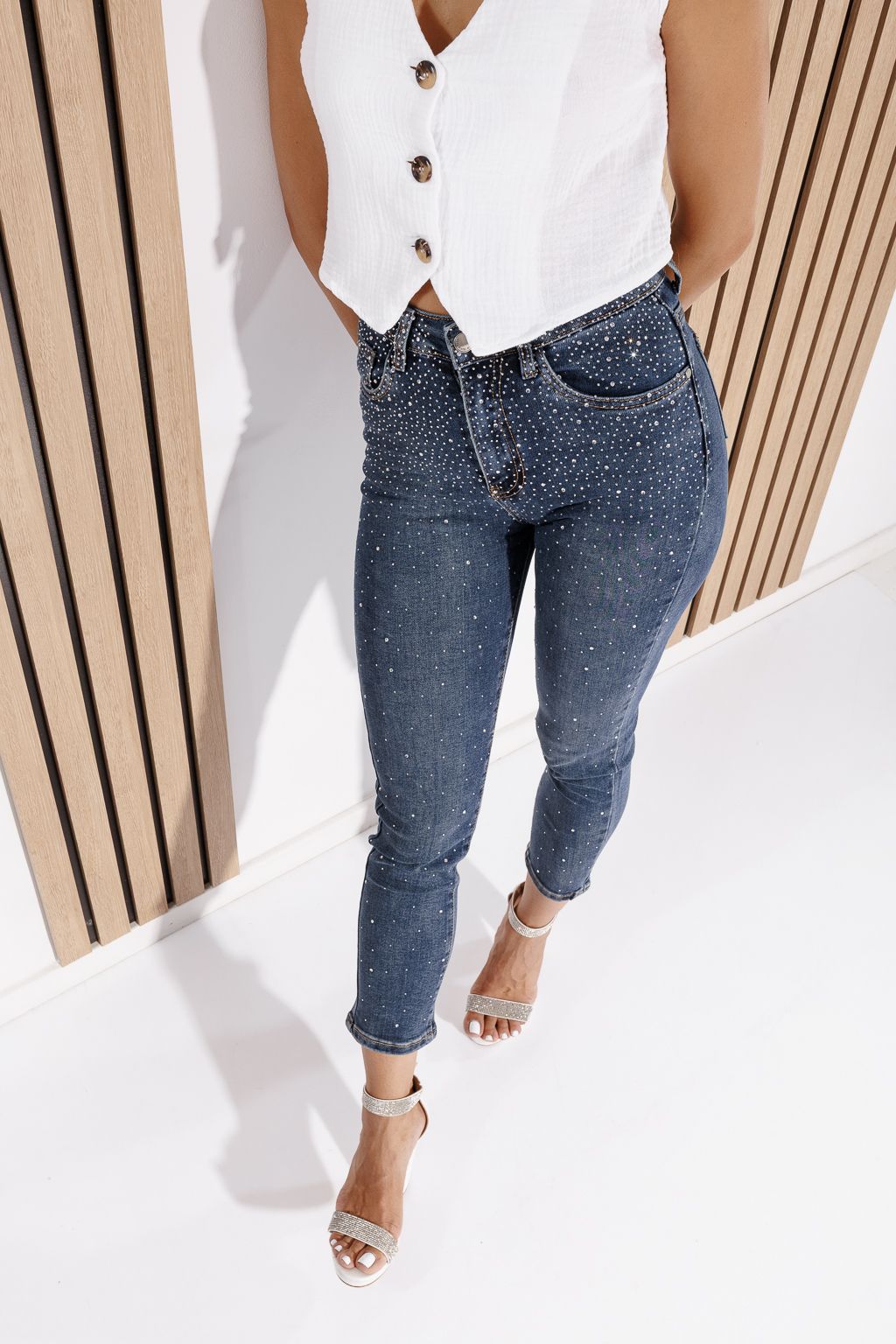 Blugi Skinny Dama Luna Albastri #A1173