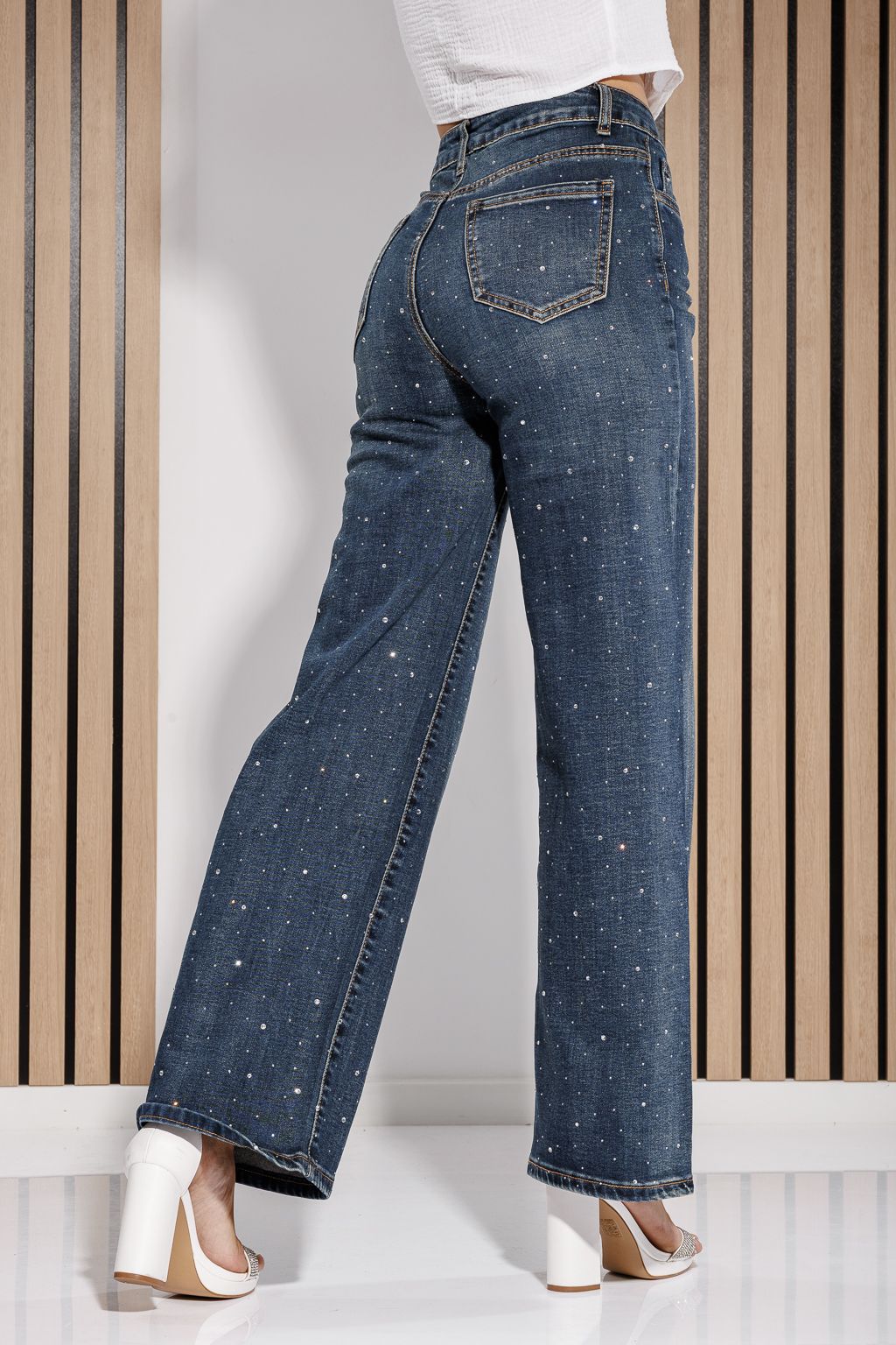 Blugi Evazati Dama Aura Albastri #A1174